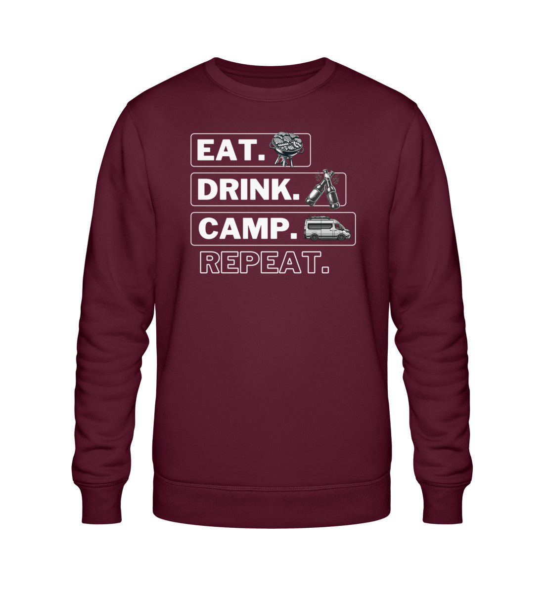 Camping Kreislauf - Herren Organic Sweatshirt  - Vanlife - LazyDonkeyDesign 