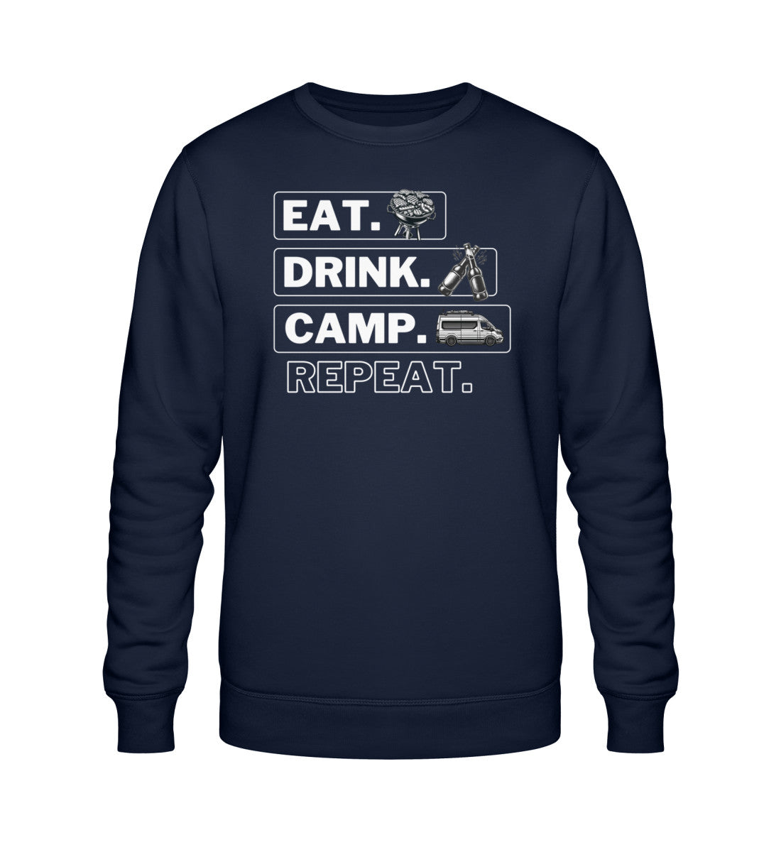 Camping Kreislauf - Herren Organic Sweatshirt  - Vanlife - LazyDonkeyDesign 