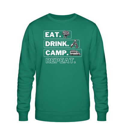 Camping Kreislauf - Herren Organic Sweatshirt  - Vanlife - LazyDonkeyDesign 