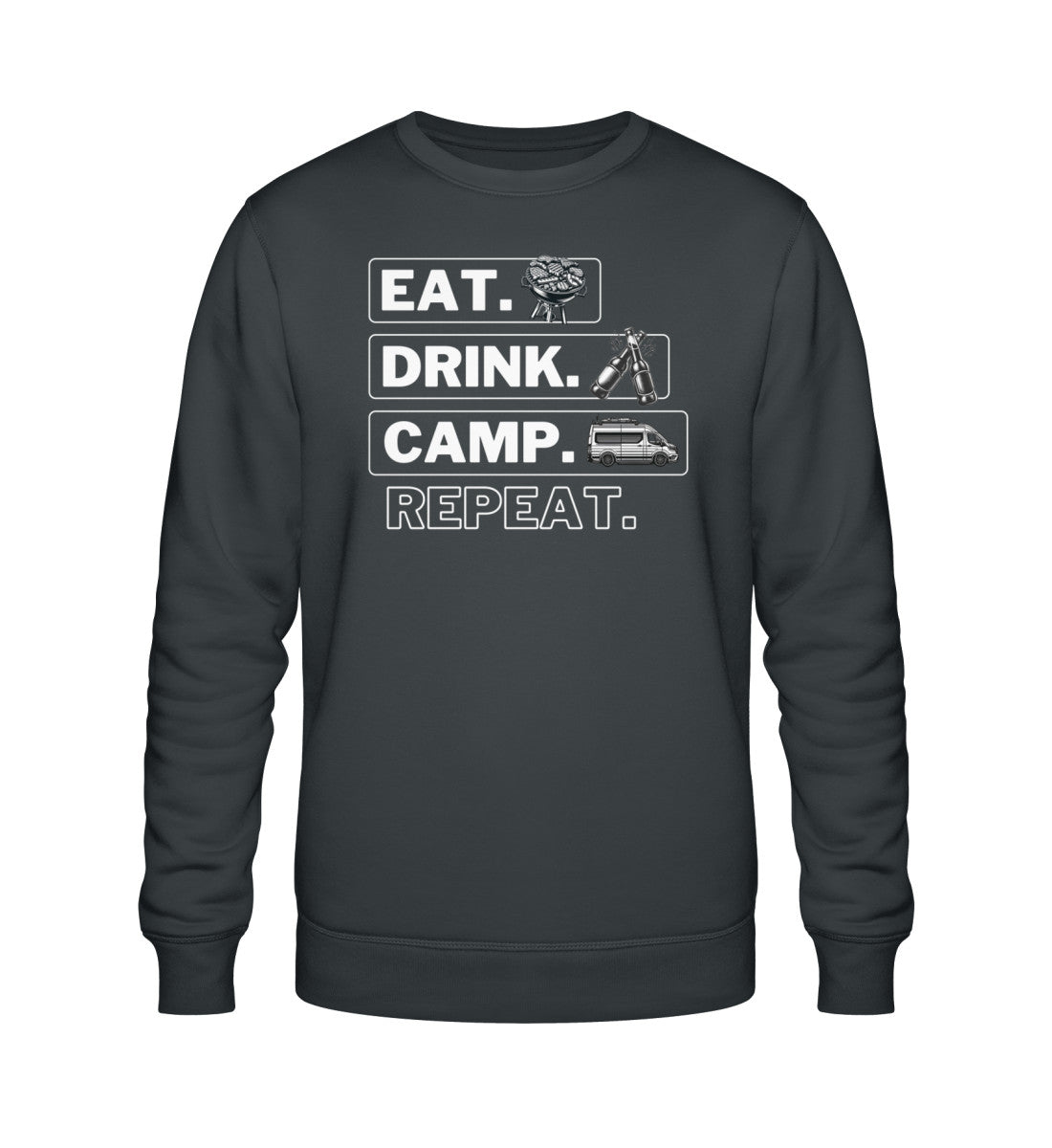 Camping Kreislauf - Herren Organic Sweatshirt  - Vanlife - LazyDonkeyDesign 