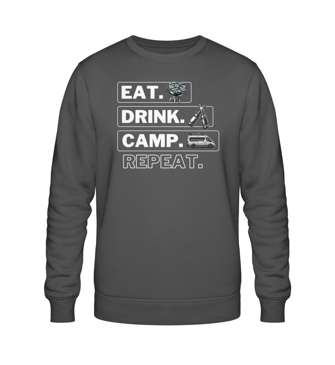 Camping Kreislauf - Herren Organic Sweatshirt  - Vanlife - LazyDonkeyDesign 
