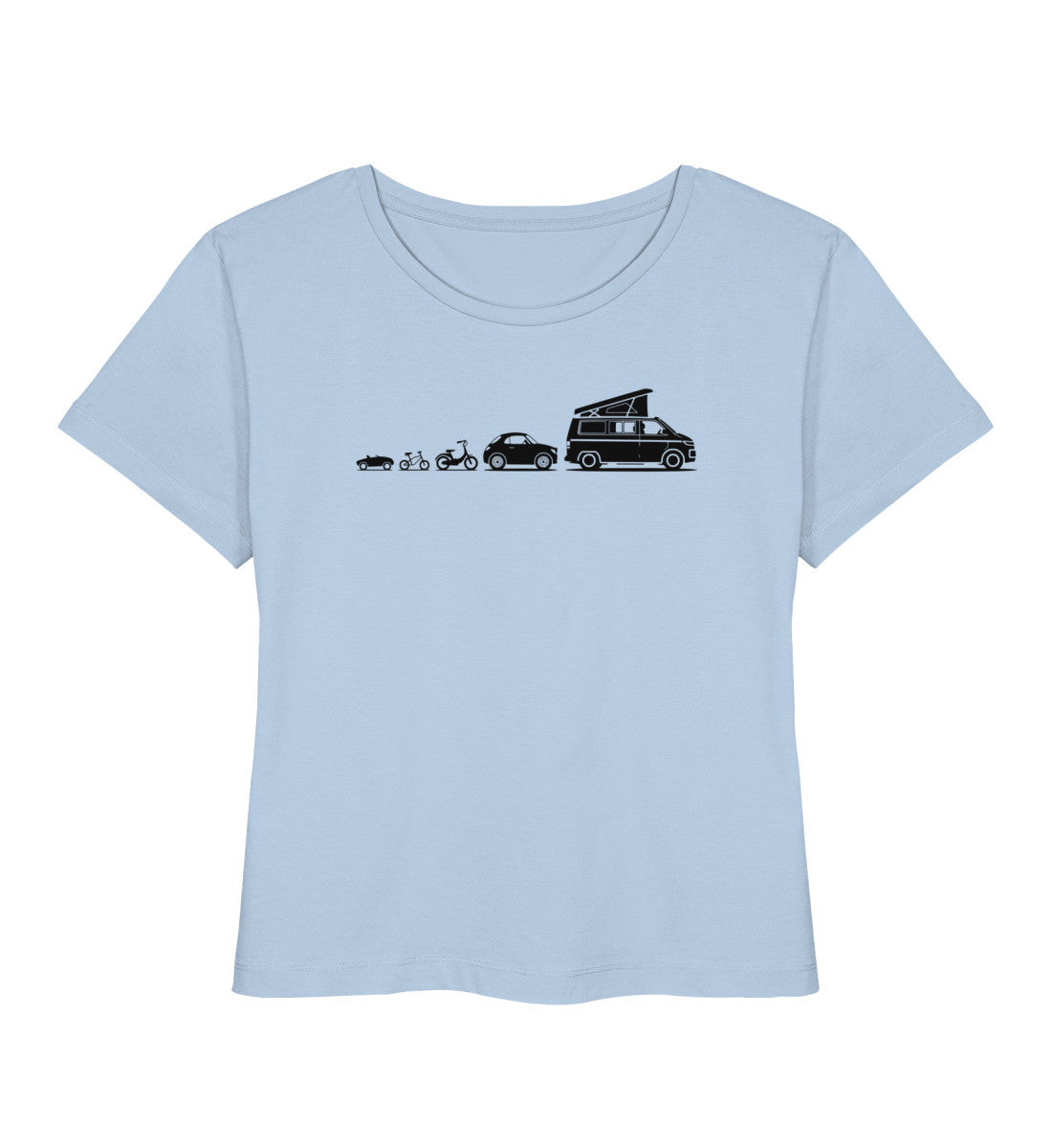 Evolution Bulli - Damen Organic T-Shirt - LazyDonkeyDesign 