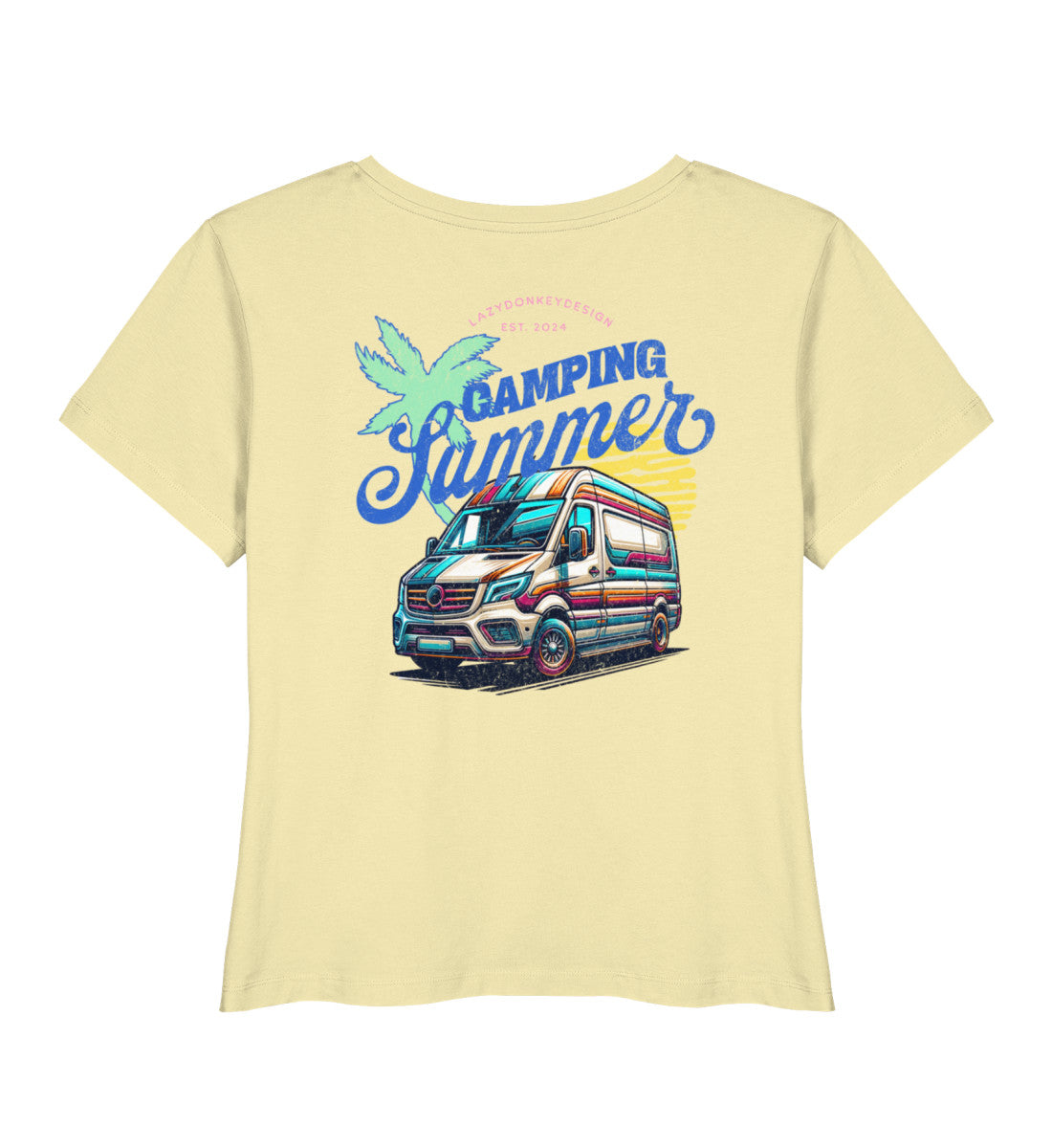 Camping Summer - Damen Organic T-Shirt - LazyDonkeyDesign 
