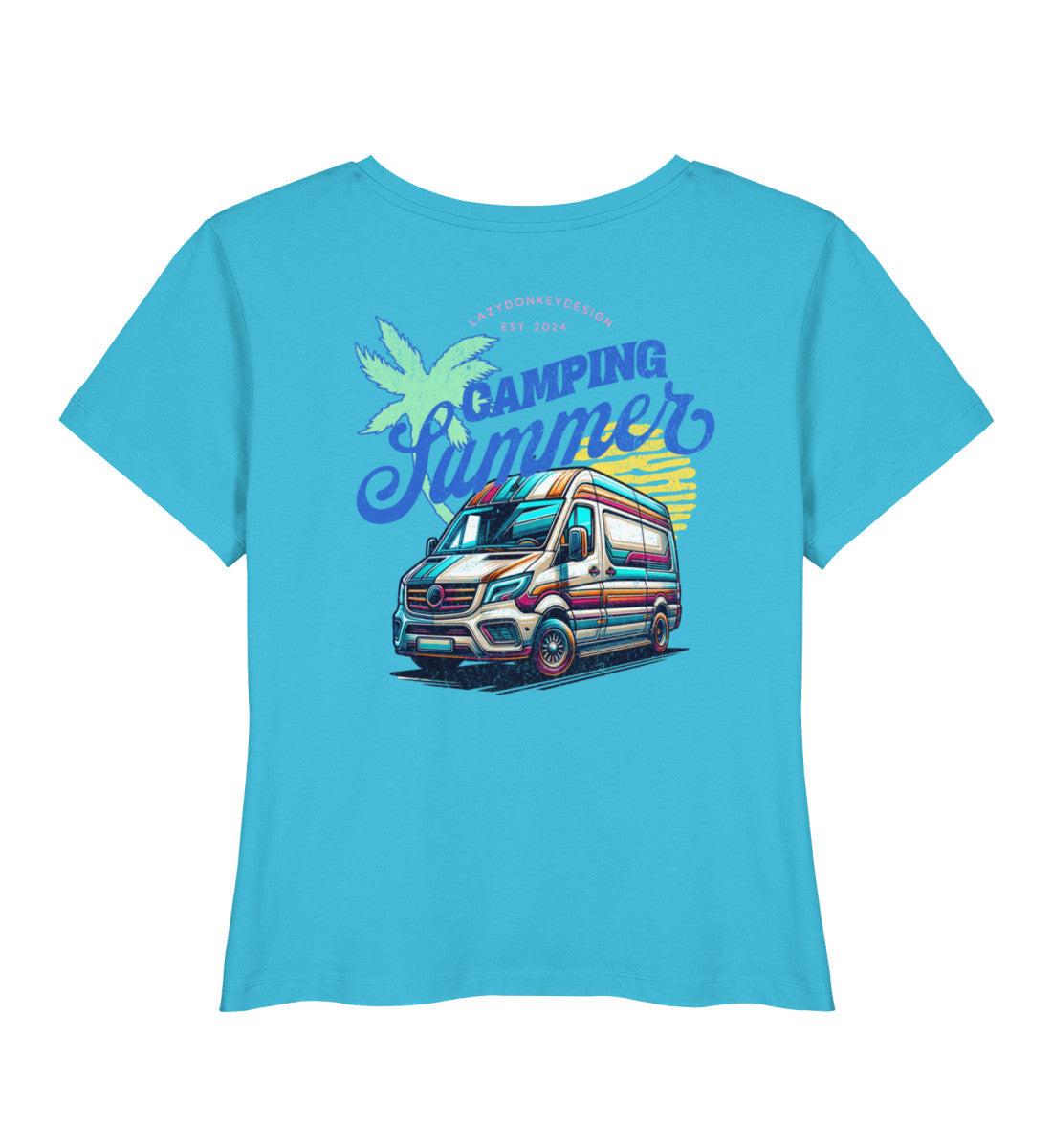 Camping Summer - Damen Organic T-Shirt - LazyDonkeyDesign 