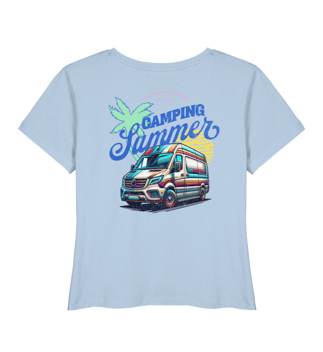 Camping Summer - Damen Organic T-Shirt - LazyDonkeyDesign 