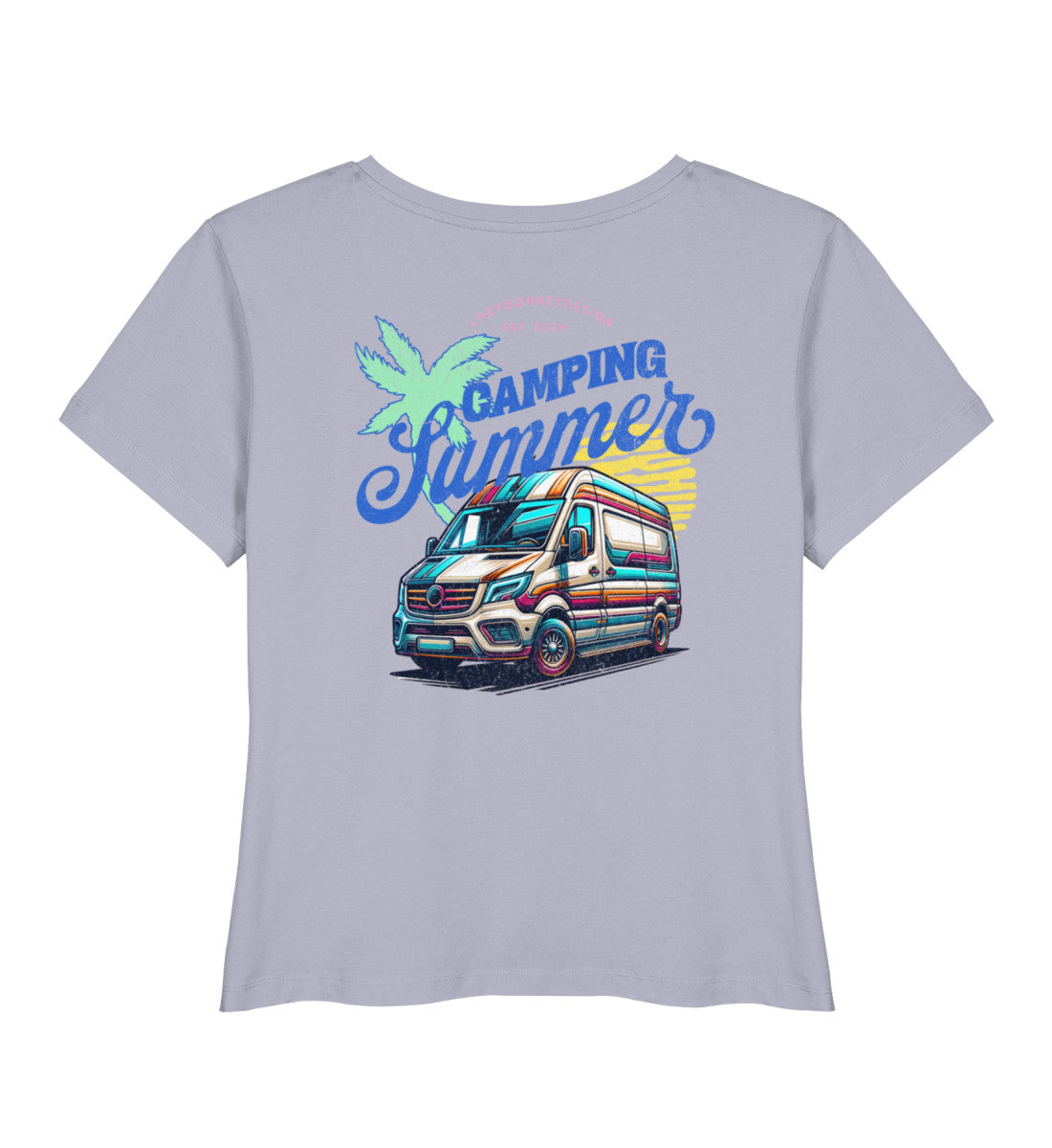 Camping Summer - Damen Organic T-Shirt - LazyDonkeyDesign 