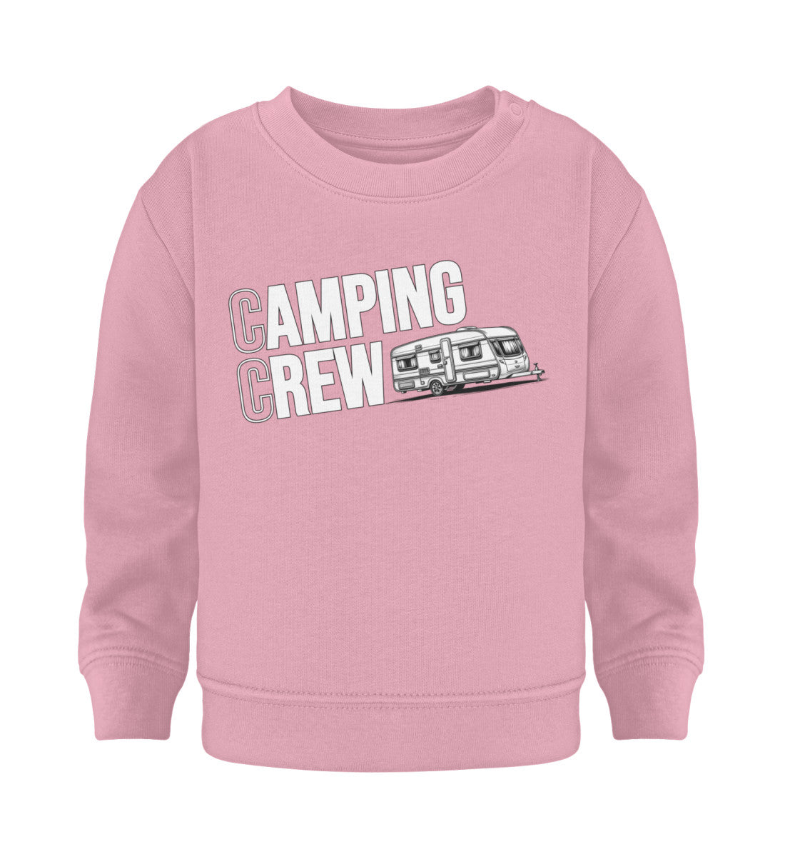 Wohnwagen Camping Crew - Baby Organic Sweatshirt - LazyDonkeyDesign 
