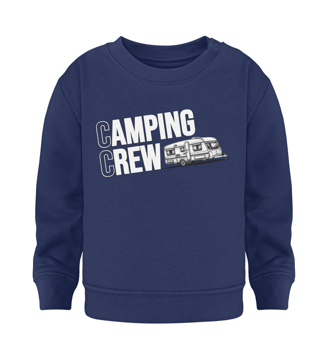 Wohnwagen Camping Crew - Baby Organic Sweatshirt - LazyDonkeyDesign 