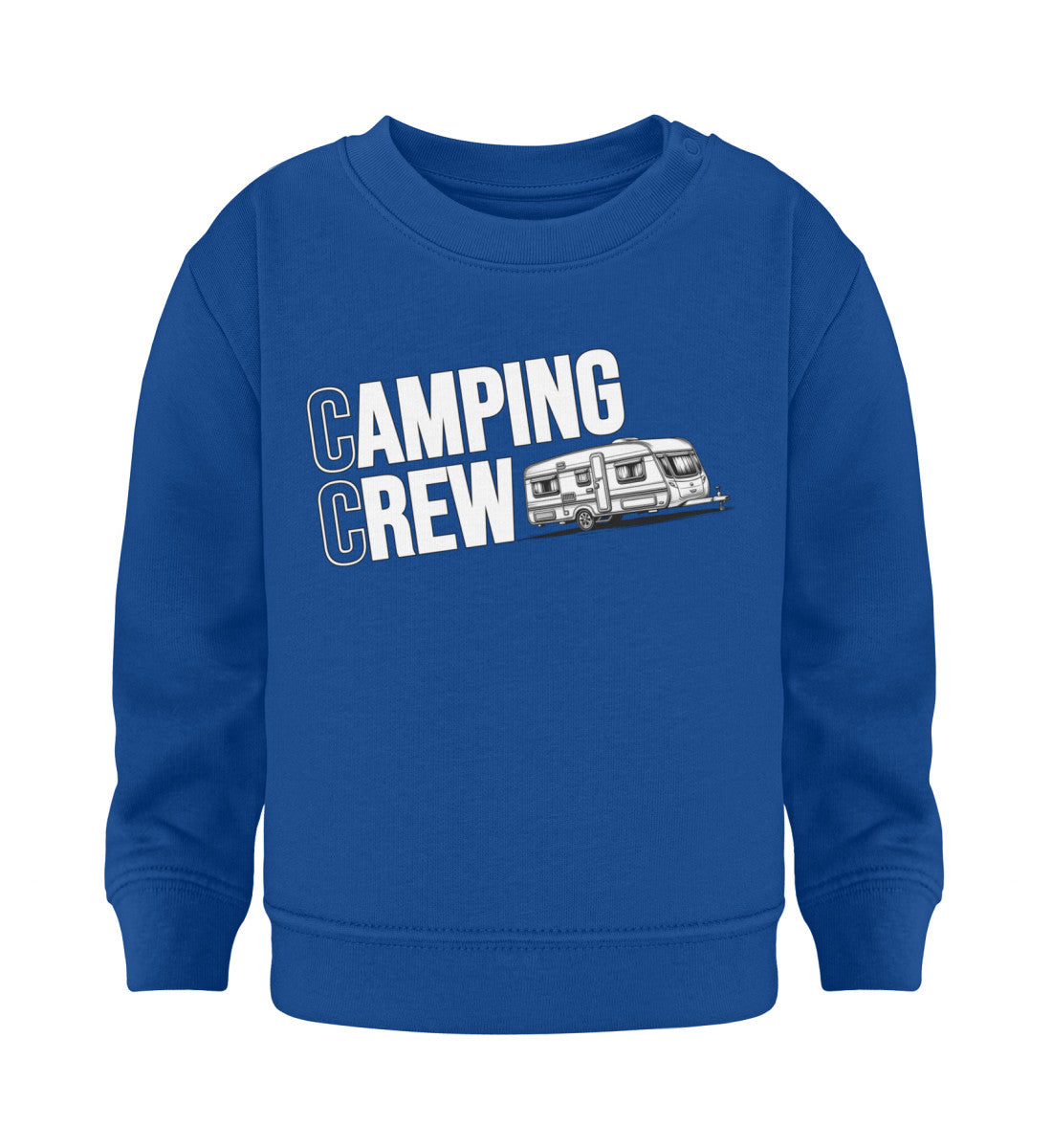 Wohnwagen Camping Crew - Baby Organic Sweatshirt - LazyDonkeyDesign 