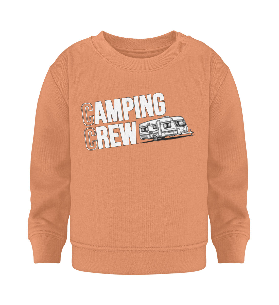 Wohnwagen Camping Crew - Baby Organic Sweatshirt - LazyDonkeyDesign 