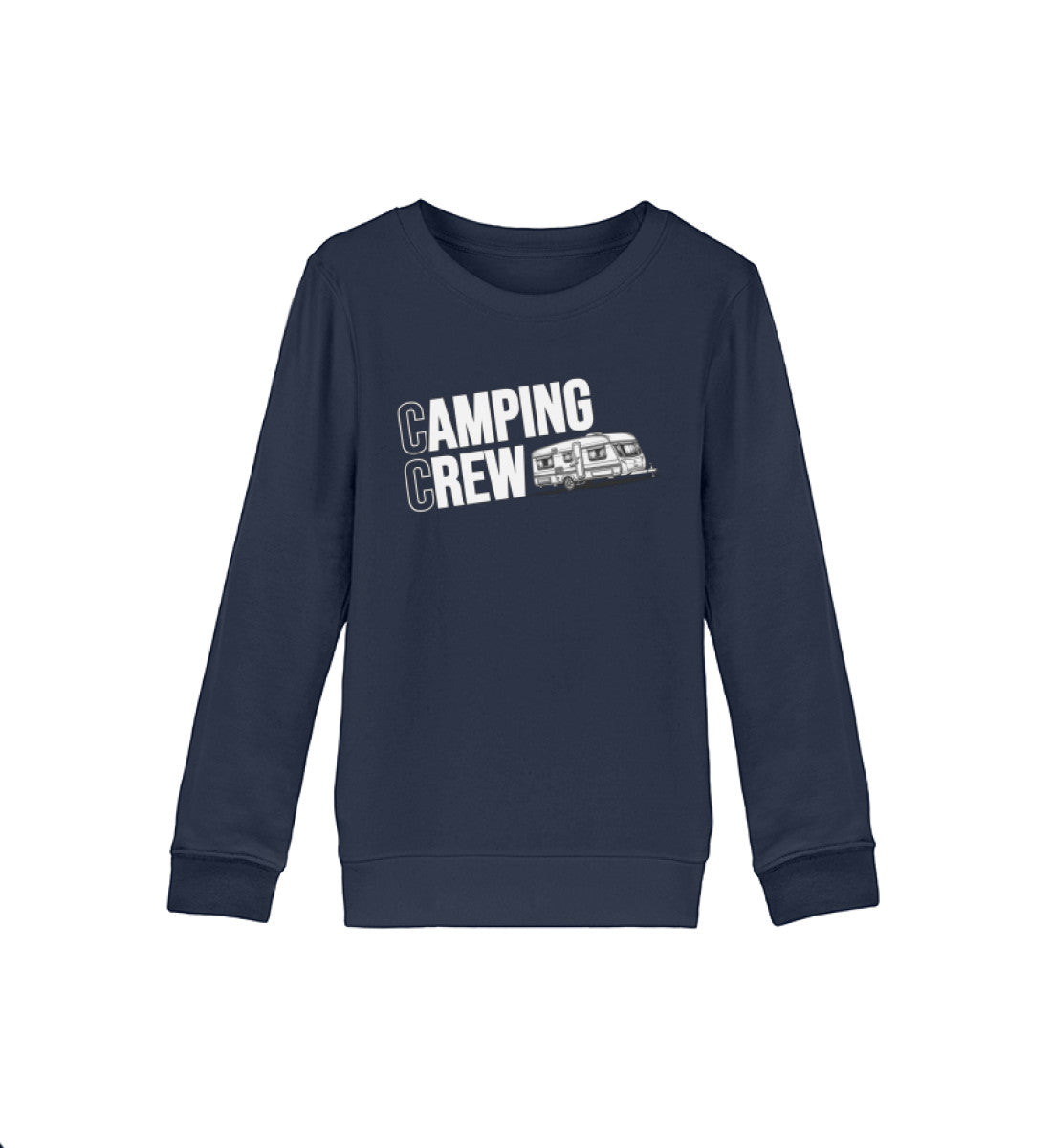Wohnwagen Camping Crew - Kinder Organic Sweatshirt - LazyDonkeyDesign 