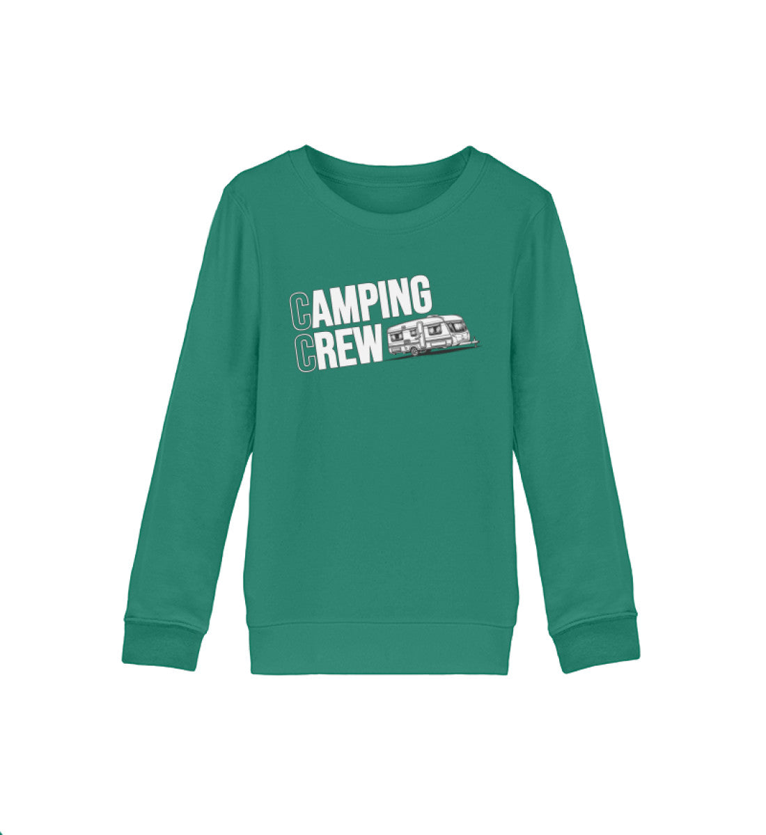 Wohnwagen Camping Crew - Kinder Organic Sweatshirt - LazyDonkeyDesign 