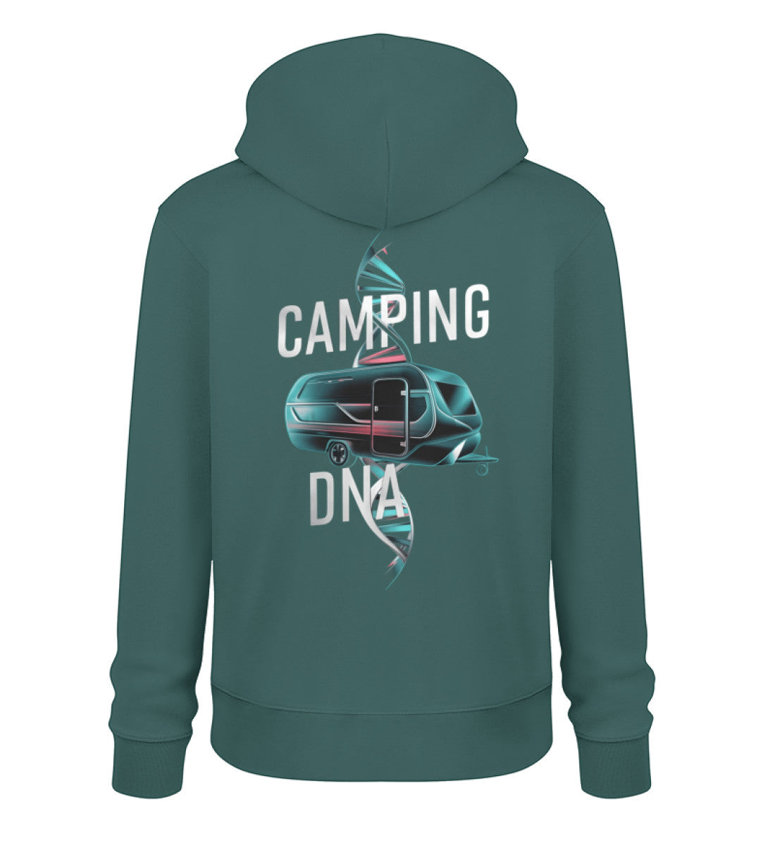 Wohnwagen Camping DNA - Herren Organic Hoodie - LazyDonkeyDesign 