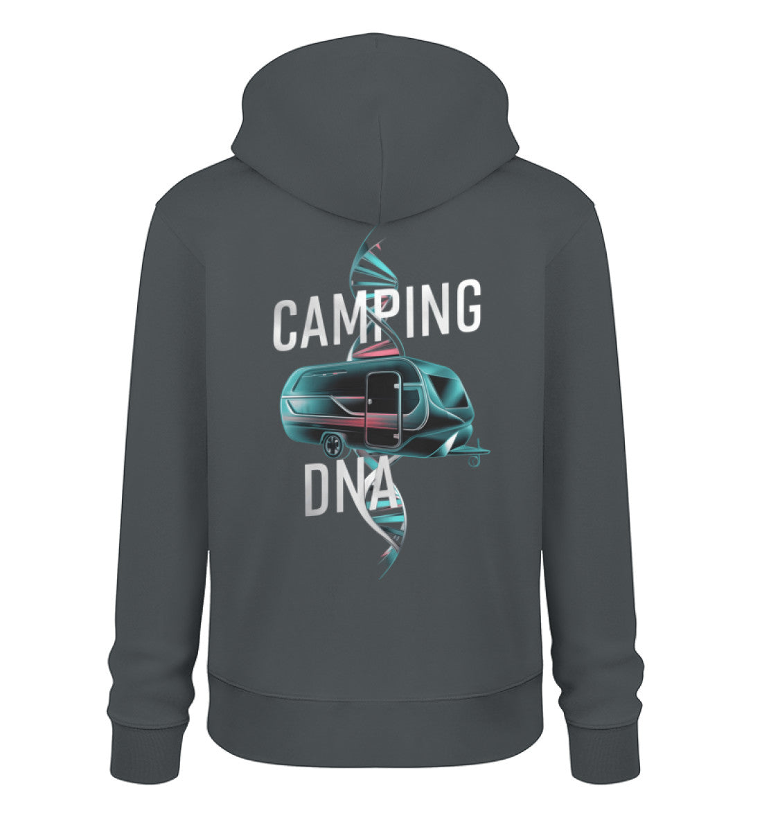 Wohnwagen Camping DNA - Herren Organic Hoodie - LazyDonkeyDesign 