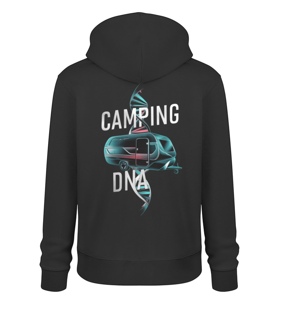 Wohnwagen Camping DNA - Herren Organic Hoodie - LazyDonkeyDesign 