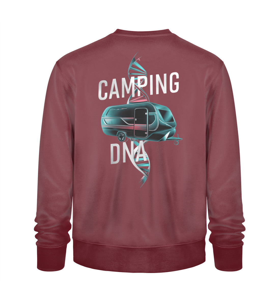 Wohnwagen Camping DNA - Herren Organic Sweatshirt - LazyDonkeyDesign 