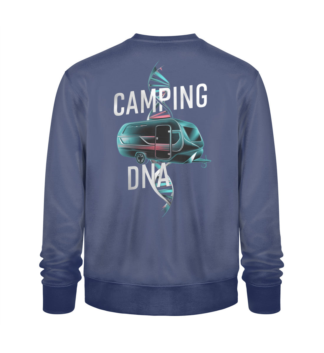 Wohnwagen Camping DNA - Herren Organic Sweatshirt - LazyDonkeyDesign 