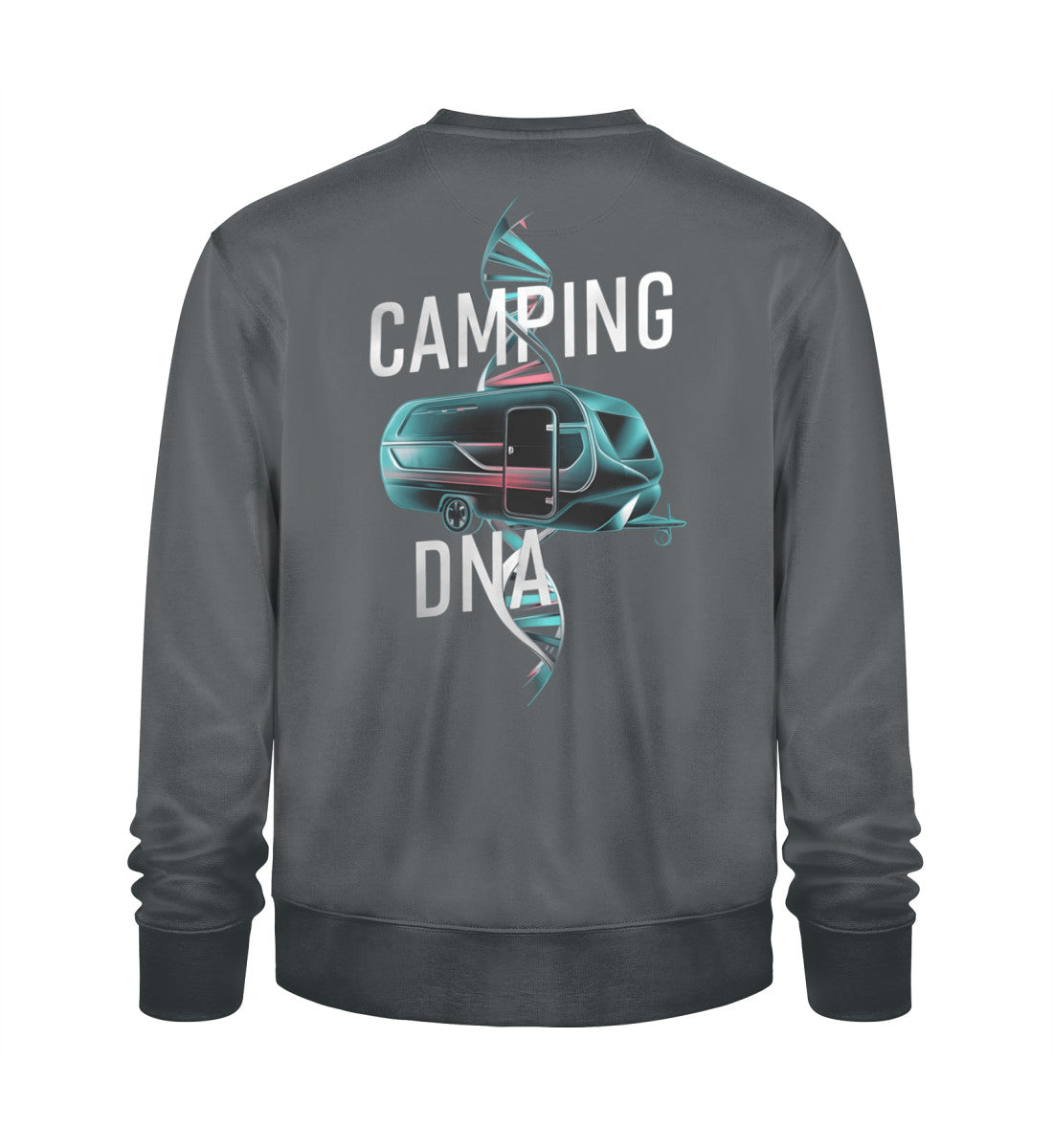 Wohnwagen Camping DNA - Herren Organic Sweatshirt - LazyDonkeyDesign 
