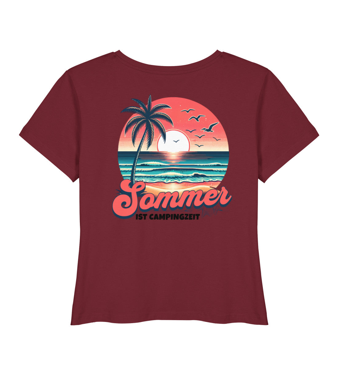 Sommer ist Campingzeit - Damen Organic T-Shirt - LazyDonkeyDesign 