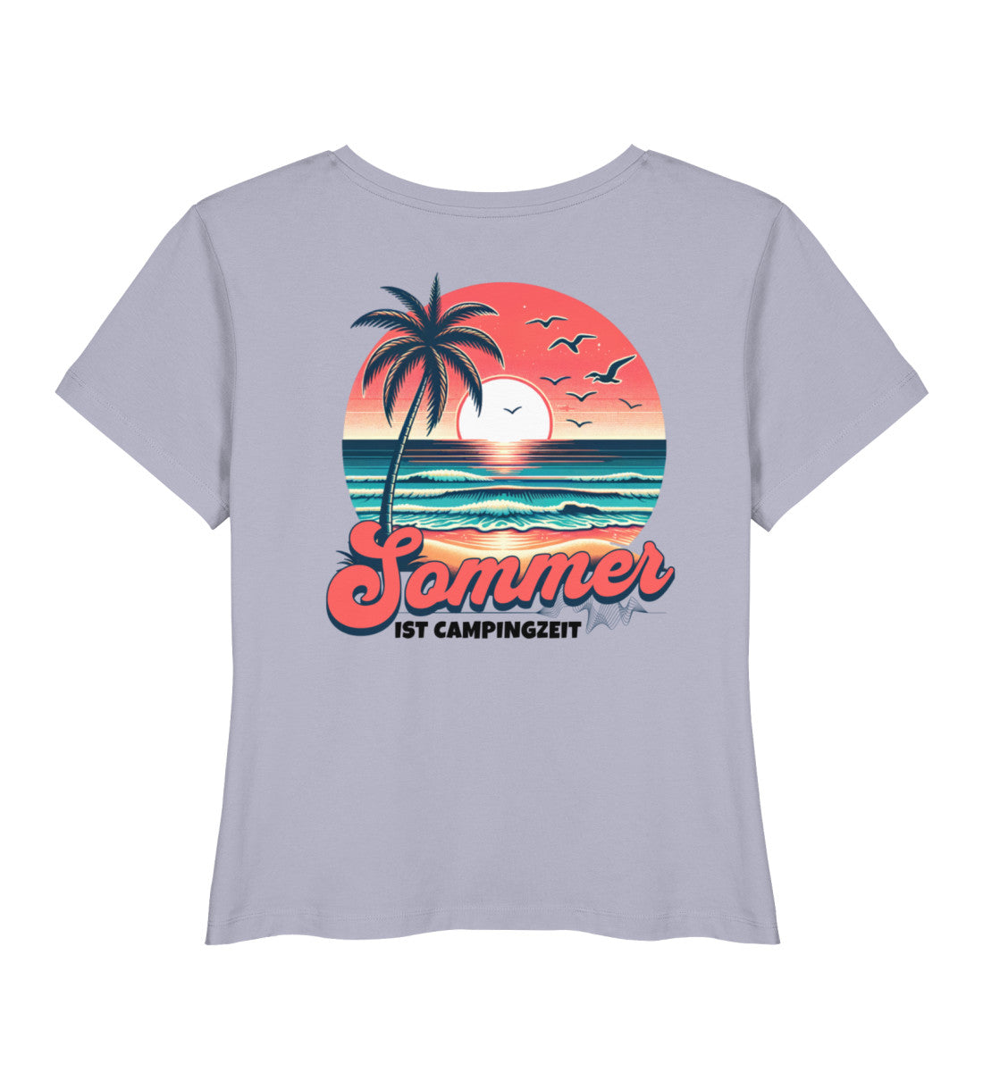 Sommer ist Campingzeit - Damen Organic T-Shirt - LazyDonkeyDesign 