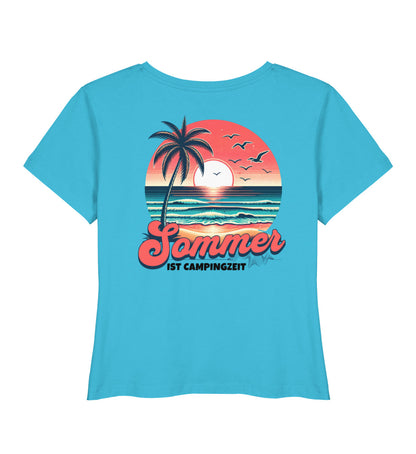 Sommer ist Campingzeit - Damen Organic T-Shirt - LazyDonkeyDesign 