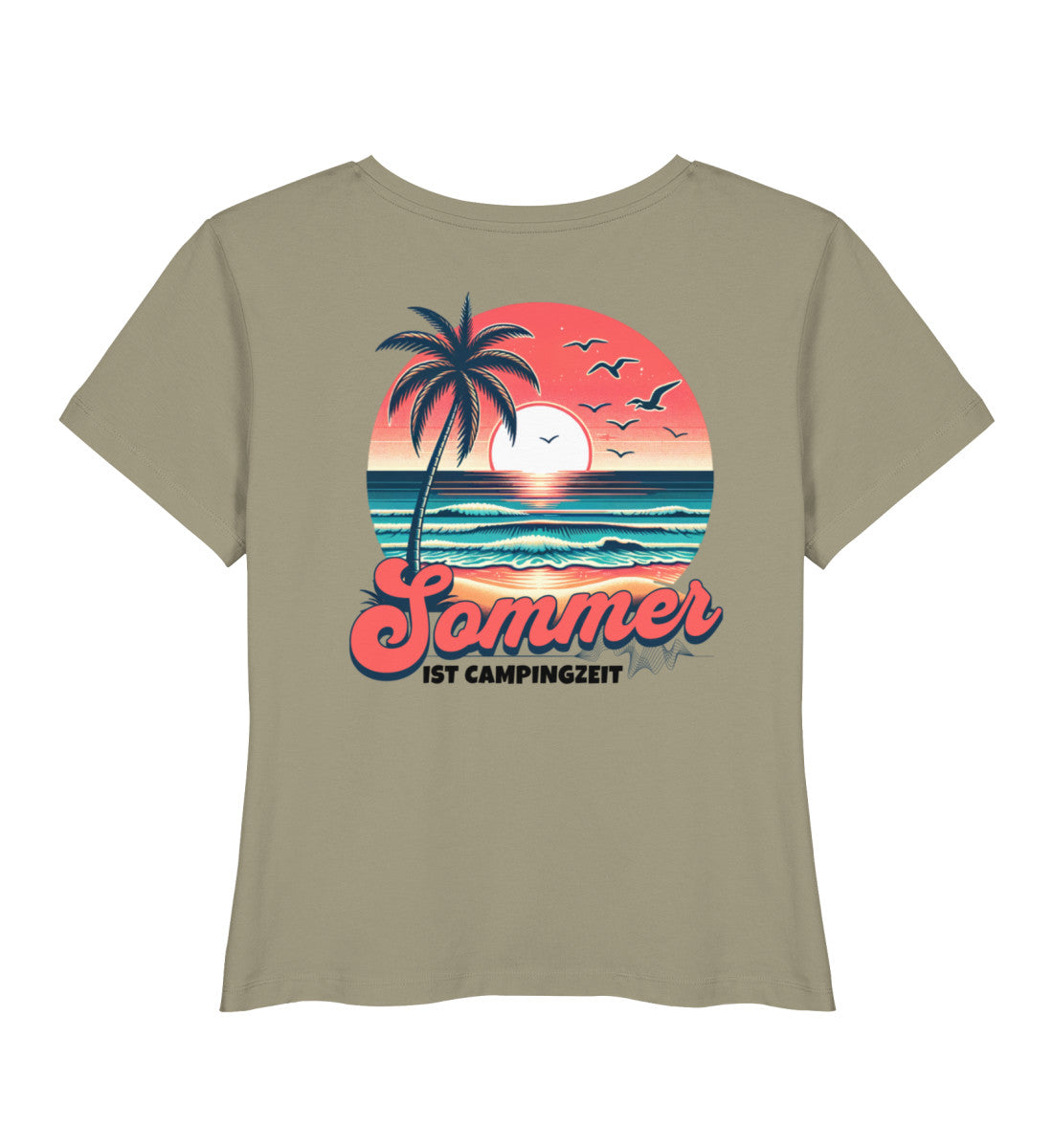 Sommer ist Campingzeit - Damen Organic T-Shirt - LazyDonkeyDesign 