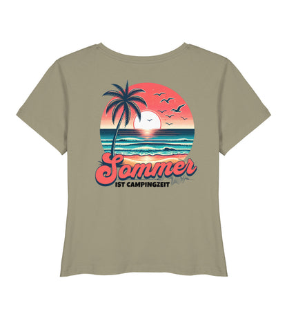 Sommer ist Campingzeit - Damen Organic T-Shirt - LazyDonkeyDesign 