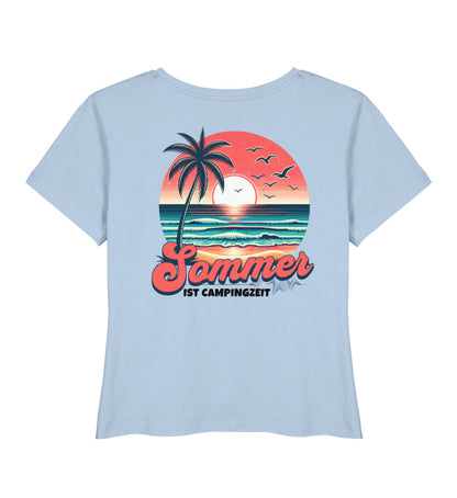 Sommer ist Campingzeit - Damen Organic T-Shirt - LazyDonkeyDesign 