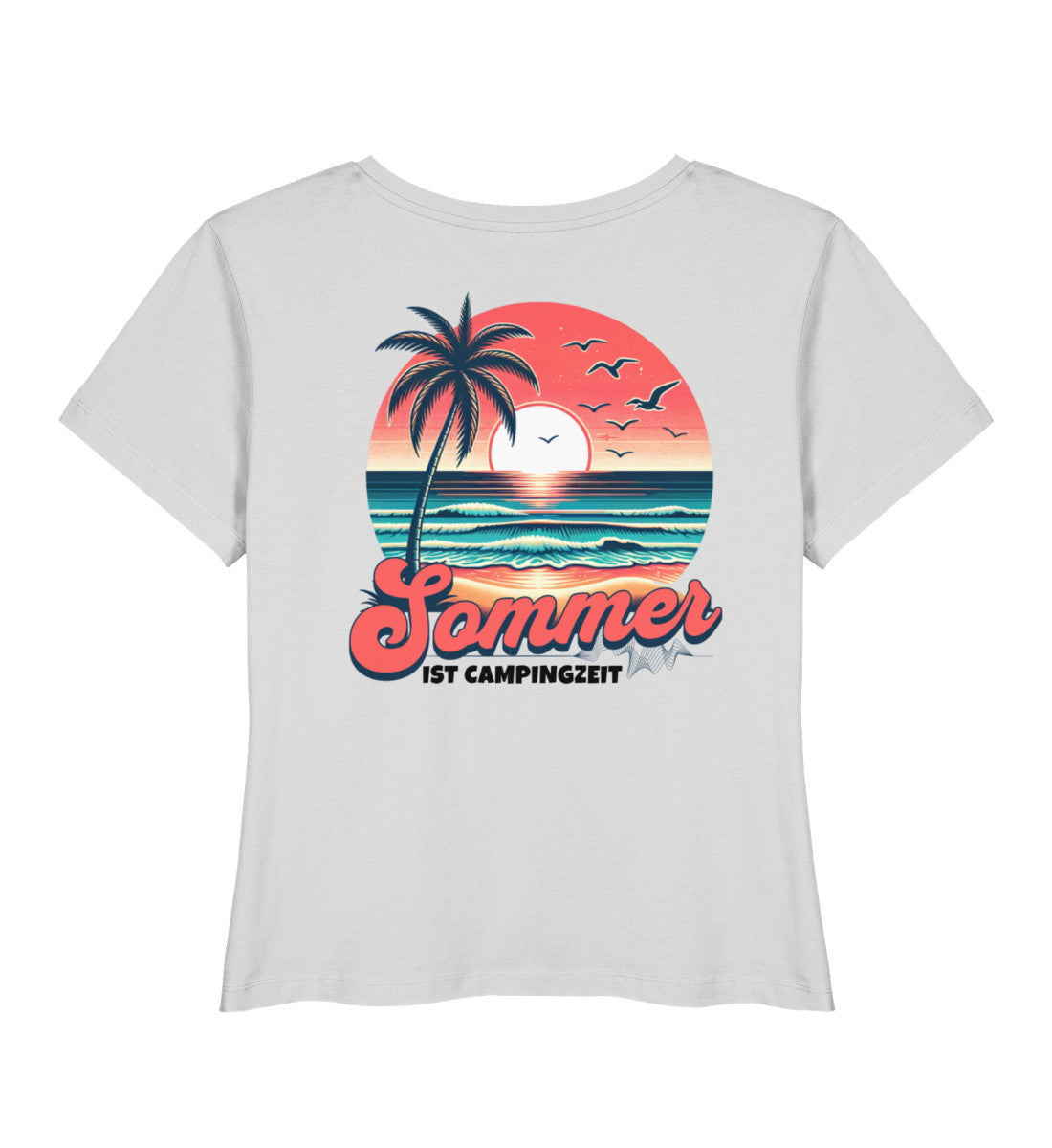 Sommer ist Campingzeit - Damen Organic T-Shirt - LazyDonkeyDesign 