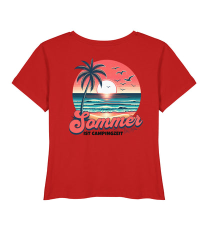 Sommer ist Campingzeit - Damen Organic T-Shirt - LazyDonkeyDesign 