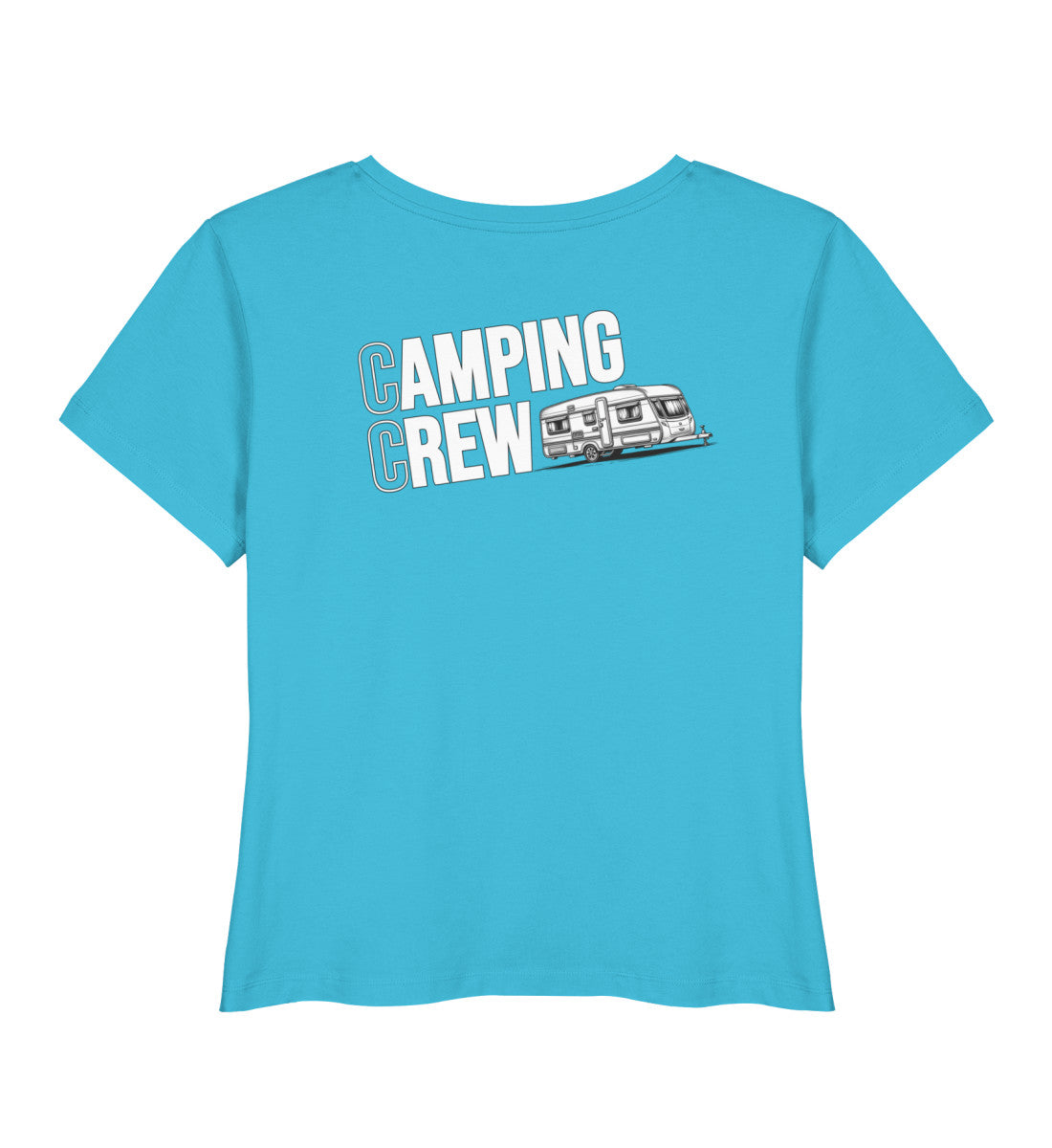Wohnwagen Camping Crew - Damen Organic T-Shirt - Rückenmotiv - LazyDonkeyDesign 