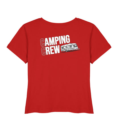 Wohnwagen Camping Crew - Damen Organic T-Shirt - Rückenmotiv - LazyDonkeyDesign 