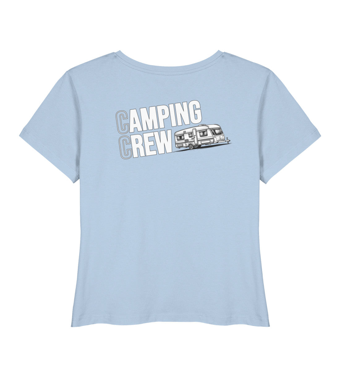 Wohnwagen Camping Crew - Damen Organic T-Shirt - Rückenmotiv - LazyDonkeyDesign 
