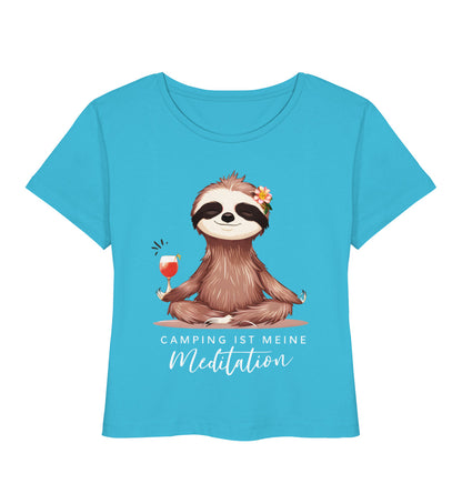 Camping ist Meditation - Damen Organic T-Shirt - LazyDonkeyDesign 