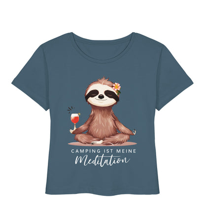 Camping ist Meditation - Damen Organic T-Shirt - LazyDonkeyDesign 