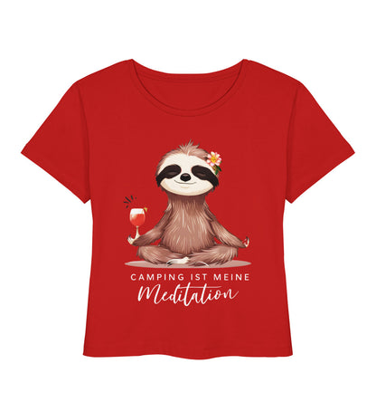 Camping ist Meditation - Damen Organic T-Shirt - LazyDonkeyDesign 