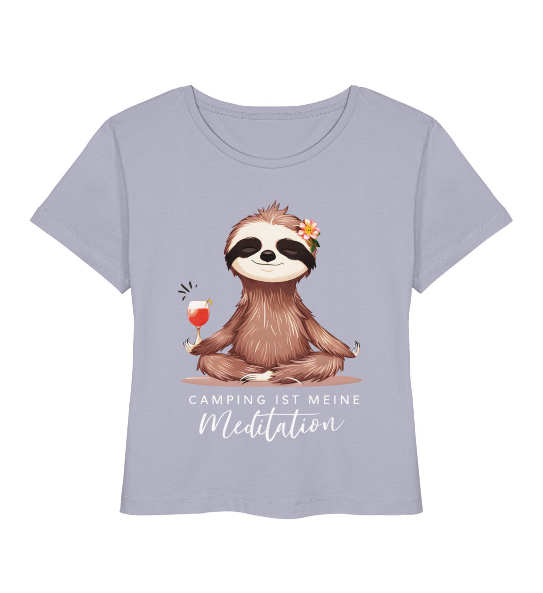 Camping ist Meditation - Damen Organic T-Shirt - LazyDonkeyDesign 