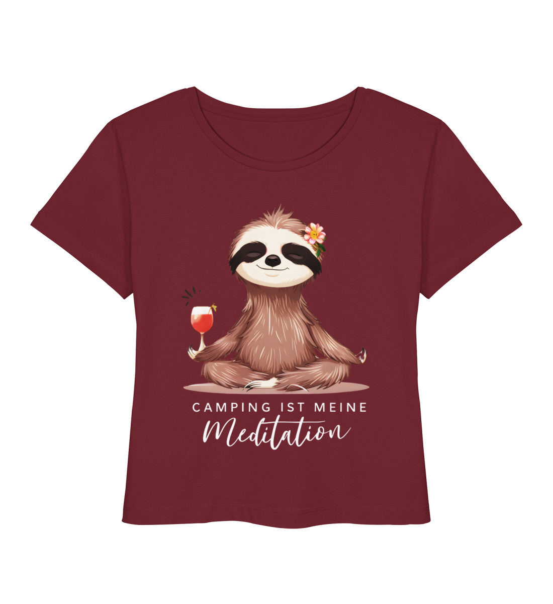 Camping ist Meditation - Damen Organic T-Shirt - LazyDonkeyDesign 