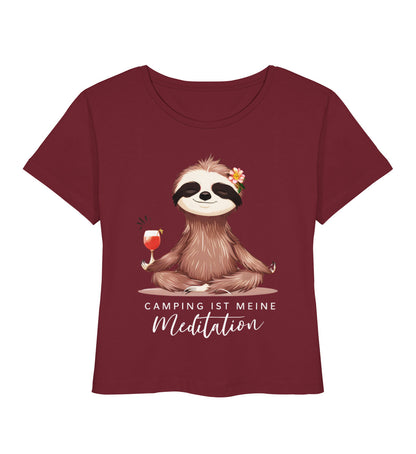 Camping ist Meditation - Damen Organic T-Shirt - LazyDonkeyDesign 