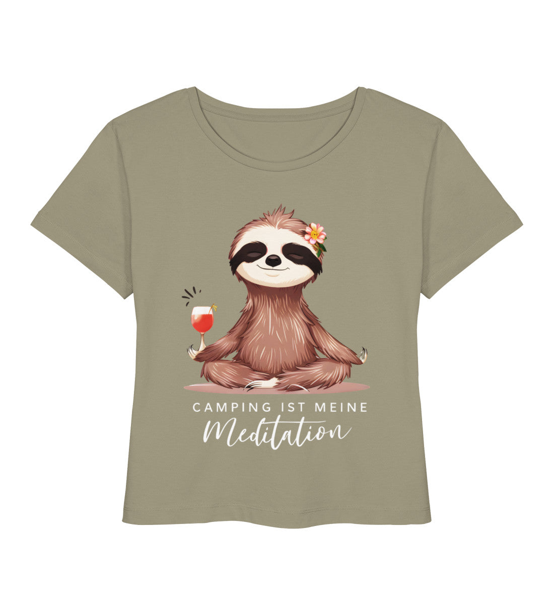 Camping ist Meditation - Damen Organic T-Shirt - LazyDonkeyDesign 