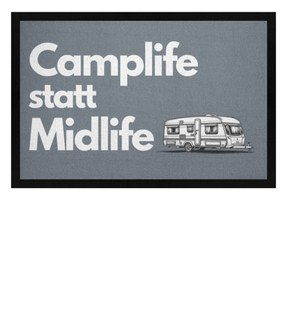 Camplife statt Midlife - Wohnwagen - Camping Fußmatte - LazyDonkeyDesign 