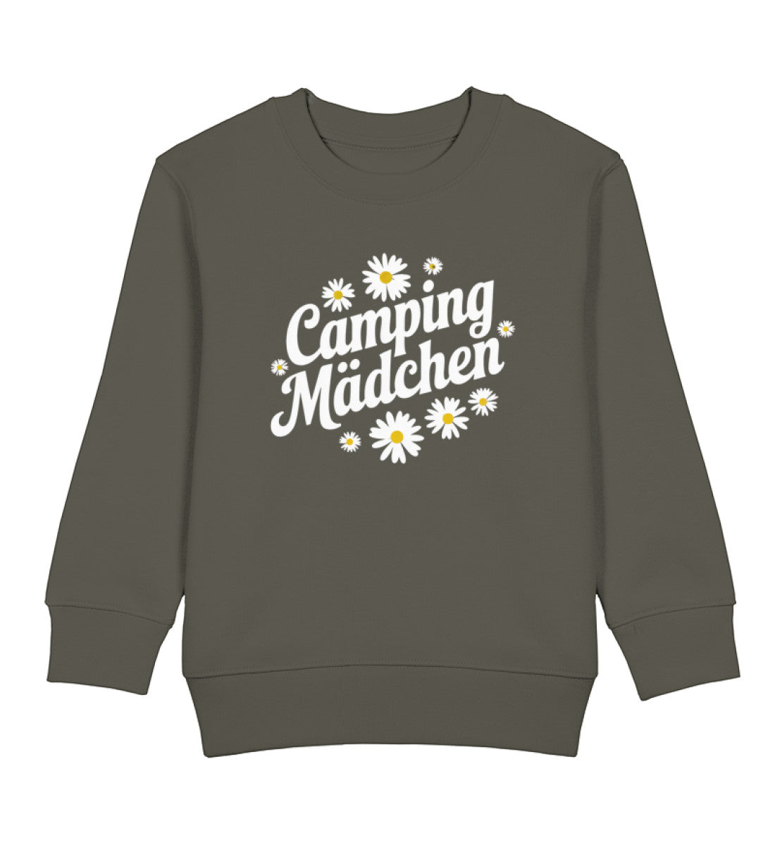 Camping Mädchen - Kinder Organic Sweatshirt - LazyDonkeyDesign 
