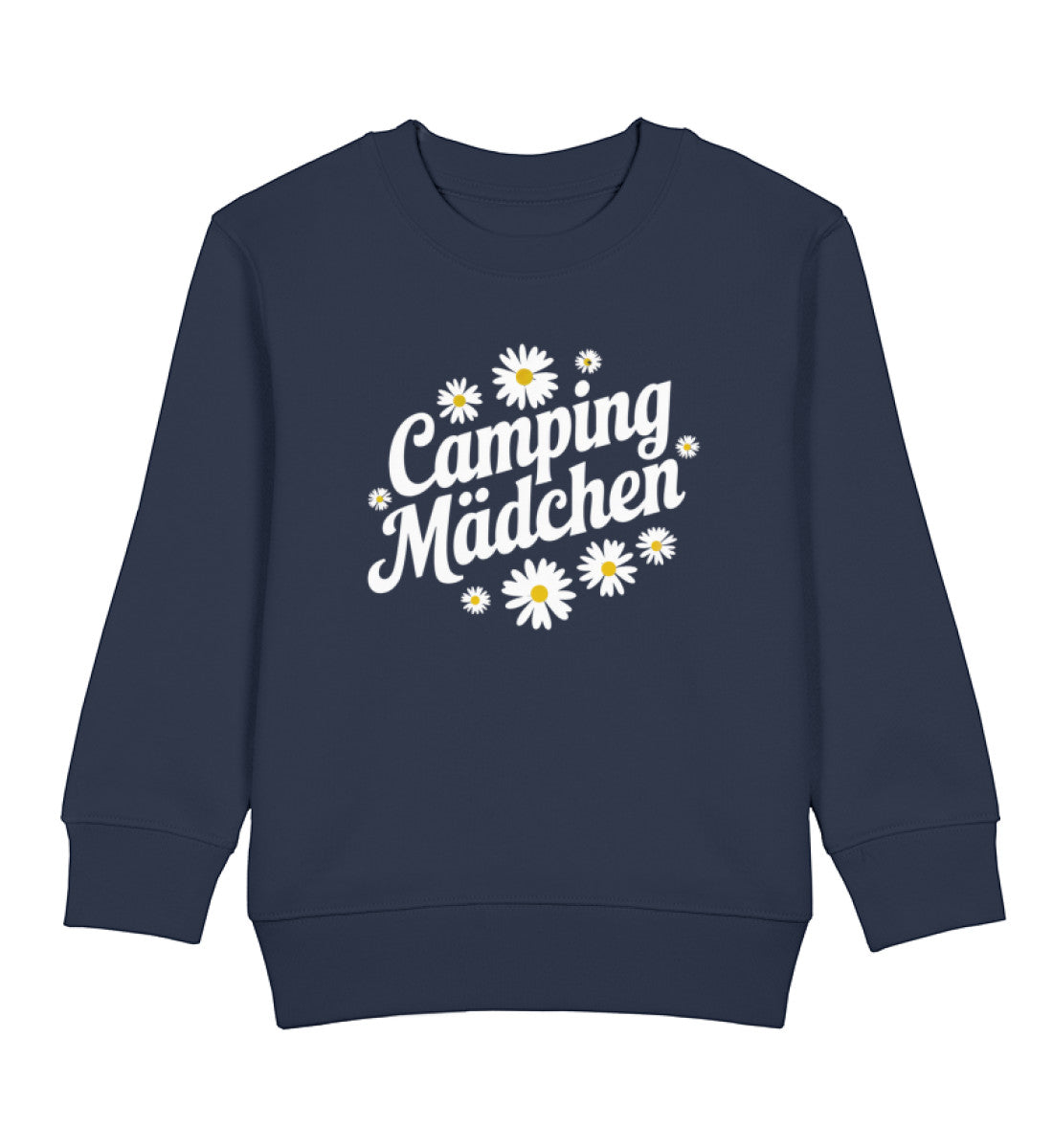 Camping Mädchen - Kinder Organic Sweatshirt - LazyDonkeyDesign 