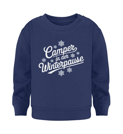 Camper im Winter - Baby Organic Sweatshirt - LazyDonkeyDesign 