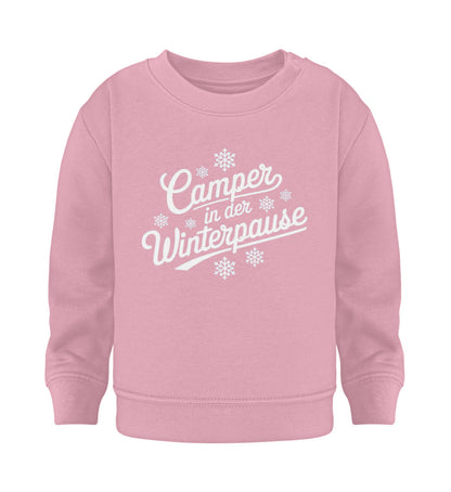Camper im Winter - Baby Organic Sweatshirt - LazyDonkeyDesign 
