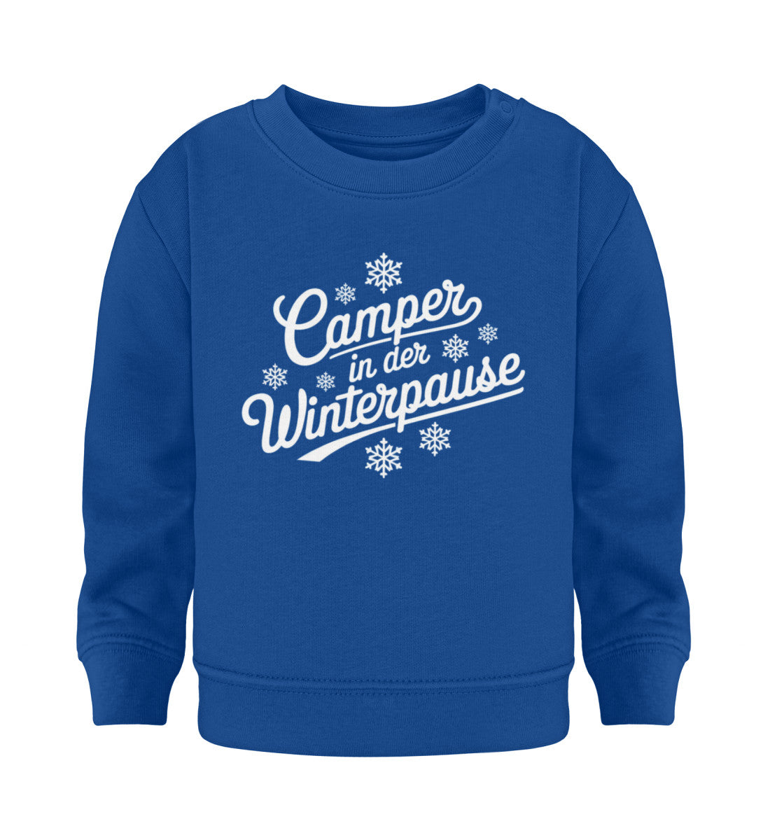 Camper im Winter - Baby Organic Sweatshirt - LazyDonkeyDesign 