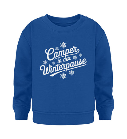 Camper im Winter - Baby Organic Sweatshirt - LazyDonkeyDesign 