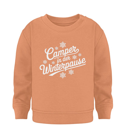 Camper im Winter - Baby Organic Sweatshirt - LazyDonkeyDesign 
