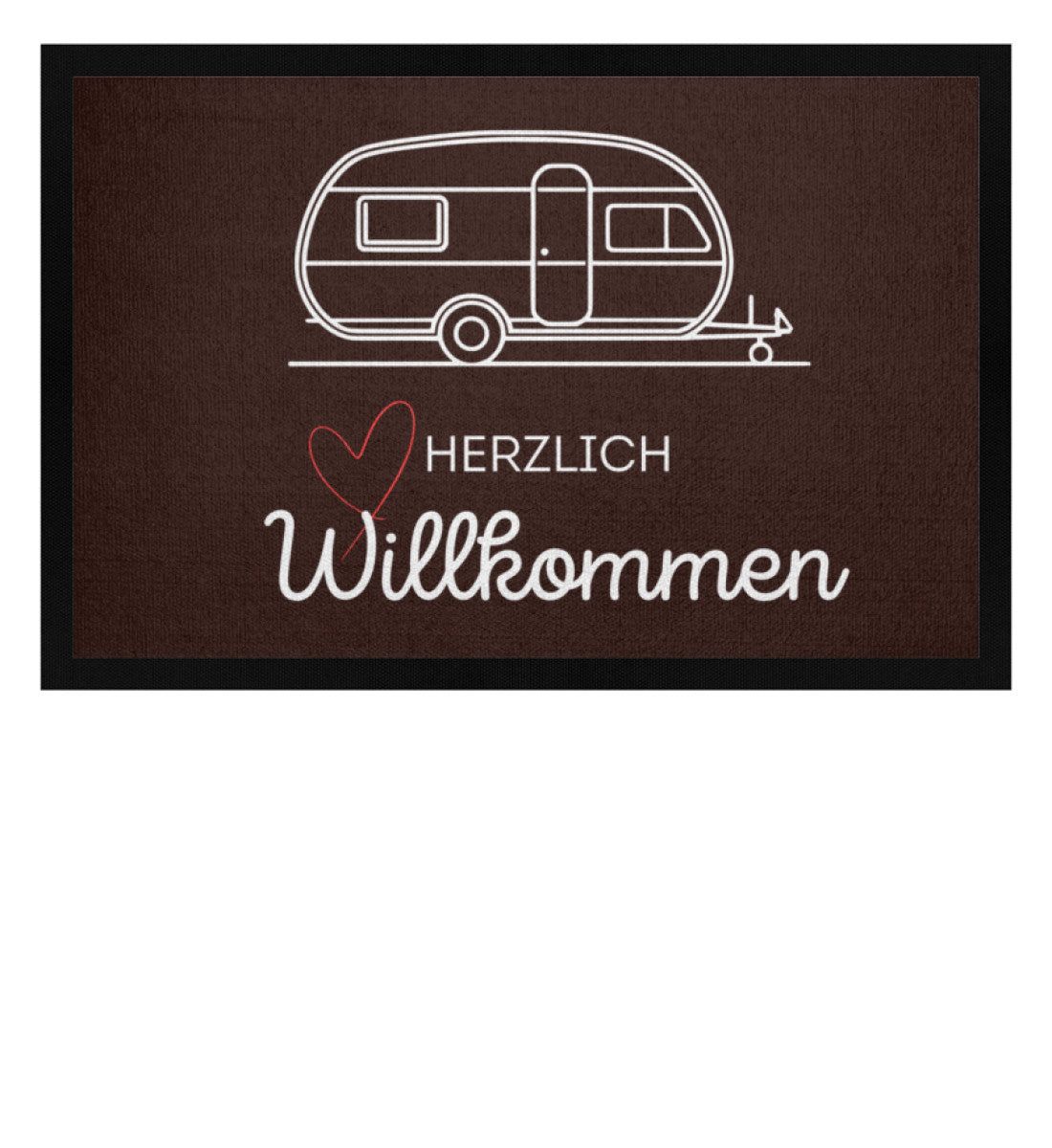 Herzlich Willkommen Wohnwagen - Camping Fußmatte - LazyDonkeyDesign 