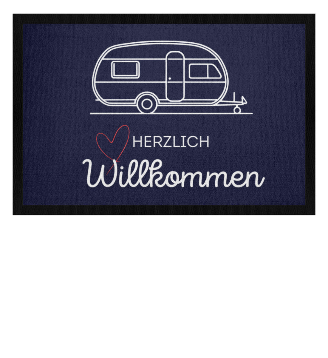 Herzlich Willkommen Wohnwagen - Camping Fußmatte - LazyDonkeyDesign 